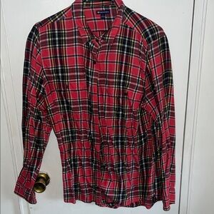 Northcrest Women’s size Large Pink Plaid Button-Up Shirt